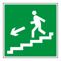 E14 НАПРАВЛЕНИЕ К ЭВАКУАЦИОННОМУ ВЫХОДУ ПО ЛЕСТНИЦЕ ВНИЗ